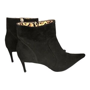 Dolce & Gabbana Black Suede Stretch Ankle Boots Booties Shoes Size 38